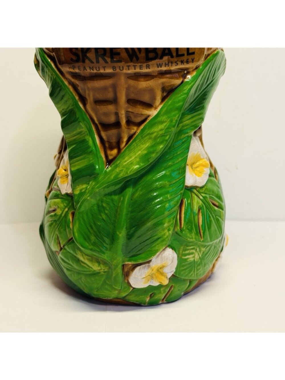 Skrewball Peanut Butter Whiskey Tiki Mug Large 6.5" Height Tropical Floral - Picture 3 of 12